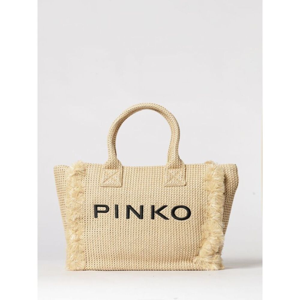 Pinko Women Beach Crocheted Raffia Bag Pinko